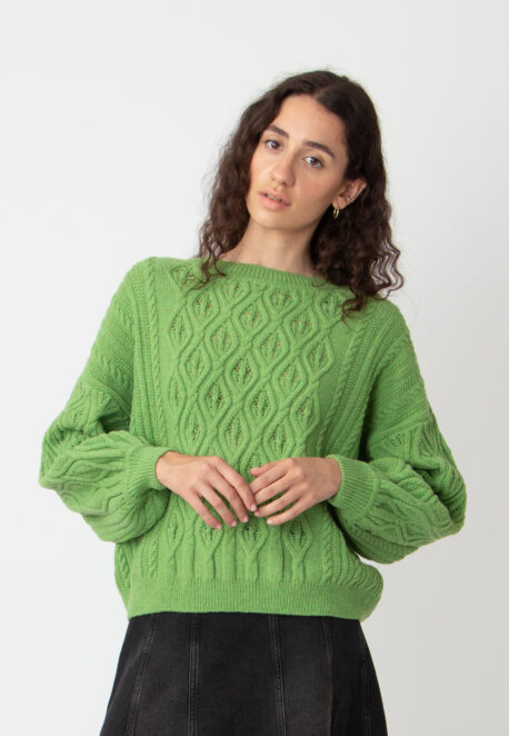 Ivko Women Pullover mit Strukturmuster grün