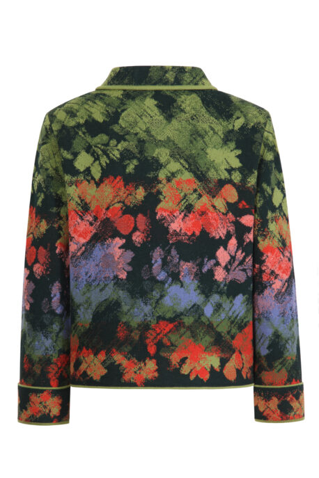 Ivko Women Jacquard-Strickjacke Camouflage-Forest