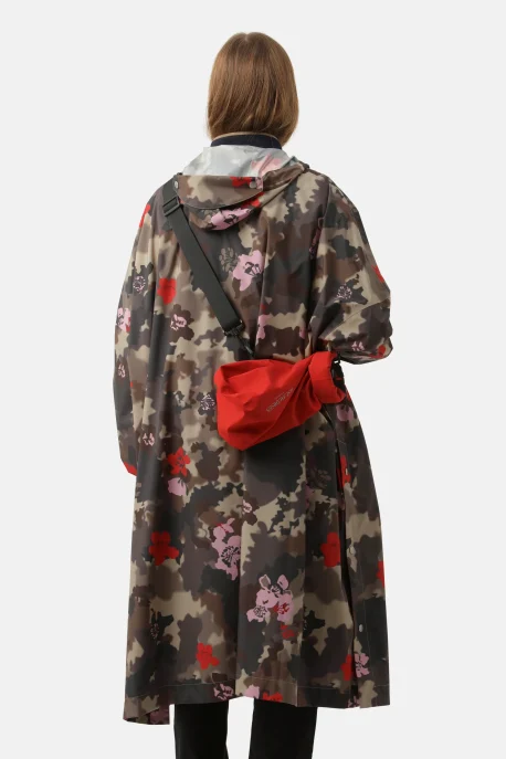 ILSE JACOBSEN Poncho w. Sleeves floral-camo