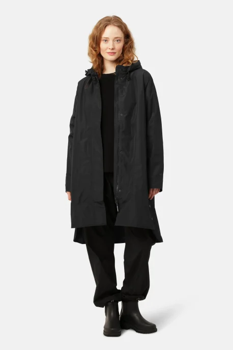 ILSE JACOBSEN Long Raincoat black