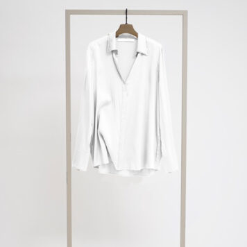 Herzen‘sangelegenheit Seidenbluse superwhite