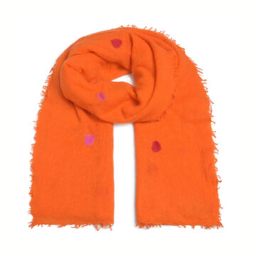 CUTE STUFF Cashmereschal FELI-CS Hearts neonorange