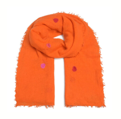 CUTE STUFF Cashmereschal FELI-CS Hearts neonorange