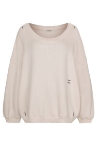 liv bergen Sweater Sky Logo dirty-white